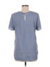Ann Taylor 100% Polyester Gray Short Sleeve Top Size M - photo 2