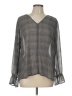 Maurices 100% Polyester Gray Long Sleeve Blouse Size L - photo 1