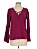 Everly 100% Polyester Burgundy Long Sleeve Blouse Size S - photo 1