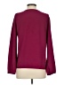Everly 100% Polyester Burgundy Long Sleeve Blouse Size S - photo 2