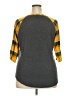 Moa Moa Plaid Gray 3/4 Sleeve T-Shirt Size 2X - photo 2
