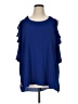 Umgee Blue Short Sleeve Blouse Size XL - photo 1