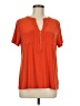 Anne Klein Orange Short Sleeve Top Size M - photo 1