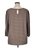 Adrianna Papell Print Brown 3/4 Sleeve Blouse Size 1X - photo 2