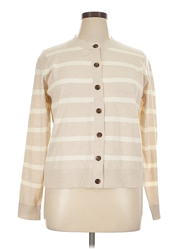 Pre-owned Caslon Cardigan Sweater In Ivory