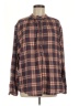 Free People Plaid Brown Long Sleeve Button-Down Shirt Size S - photo 1