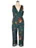 Xhilaration Floral Teal Jumpsuit Size XXL - photo 1