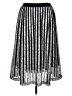 Alfani Stripes Silver Casual Skirt Size XL - photo 1