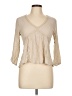 Sim & Sam 100% Rayon Tan 3/4 Sleeve Top Size L - photo 1