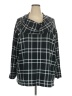 Lane Bryant Plaid Black Poncho Size 26 - 28 Plus - photo 1