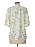Bobeau 100% Polyester Ivory Short Sleeve Blouse Size L - photo 2
