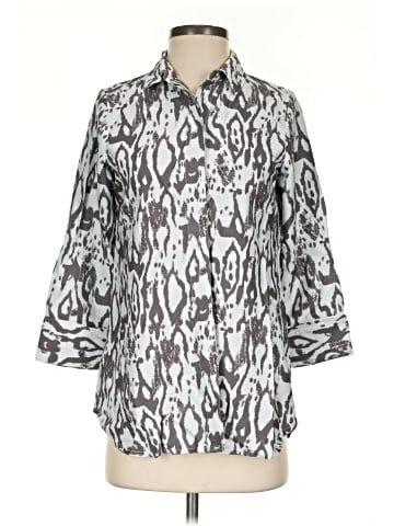 Boho Chic 3/4 Sleeve Button-Down Shirt (view 1)