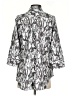 Boho Chic Animal Print Silver 3/4 Sleeve Button-Down Shirt Size S - photo 2