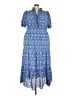 Max Studio 100% Polyester Paisley Blue Casual Dress Size 3X - photo 1