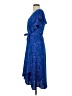 DKNY 100% Polyester Polka Dots Blue Casual Dress Size S - photo 5