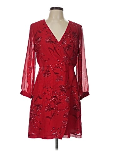 Madewell Hazelwood Wrap-Front Mini Dress in Windswept Floral (view 1)