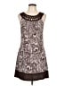 Wrapper Graphic Brown Casual Dress Size L - photo 1
