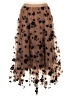 Chic Wish 100% Polyester Floral Brown Formal Skirt Size M (estimated) - photo 1