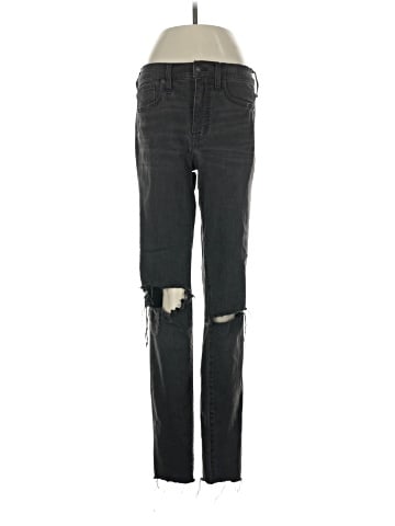 Madewell Tall 9" Mid-Rise Skinny Jeans in Black Sea (view 1)