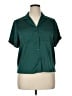 Lands' End 100% Polyester Teal Short Sleeve Blouse Size 14 - photo 1