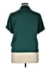 Lands' End 100% Polyester Teal Short Sleeve Blouse Size 14 - photo 2