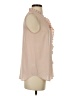 Ann Taylor 100% Polyester Tan Sleeveless Blouse Size S - photo 4