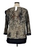 Bali Corp Gray 3/4 Sleeve Blouse Size XL - photo 2