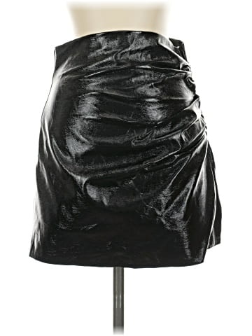 Zara Faux Leather Skirt (view 1)