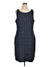 St. John Collection Tweed Blue Casual Dress Size 16 - photo 1