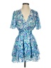 Zara Paisley Blue Cocktail Dress Size S - photo 1
