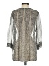 Joie 100% Silk Animal Print Silver 3/4 Sleeve Silk Top Size S - photo 2