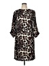 Ester Animal Print Brown Casual Dress Size 16 - photo 1
