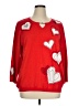 Alfred Dunner Hearts Red Pullover Sweater Size 1X - photo 1