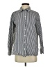 Cherish Stripes Silver Long Sleeve Blouse Size XS - photo 1