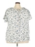 Unbranded 100% Polyester Blue Short Sleeve Blouse Size 3X - photo 1