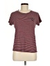 Pull&Bear Stripes Burgundy Short Sleeve T-Shirt Size M - photo 1