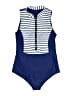 Unbranded Stripes Blue One Piece Swimsuit Size L - photo 1