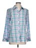 Talbots Plaid Teal Long Sleeve Button-Down Shirt Size L - photo 1