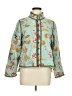 Sundance 100% Cotton Floral Teal Jacket Size M - photo 1