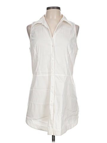 Lafayette 148 New York Sleeveless Button-Down Shirt (view 1)