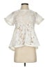 Unbranded 100% Cotton Ivory Short Sleeve Blouse Size XS - photo 1