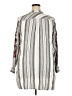 Pixley 100% Rayon Stripes Silver 3/4 Sleeve Blouse Size 2X - photo 2