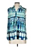 Dana Buchman 100% Polyester Blue Sleeveless T-Shirt Size L - photo 1