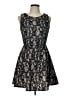 Heart Soul 100% Polyester Paisley Black Cocktail Dress Size L - photo 1