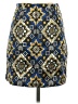 Ann Taylor LOFT Print Blue Gold Casual Skirt Size 00 Petite - photo 2