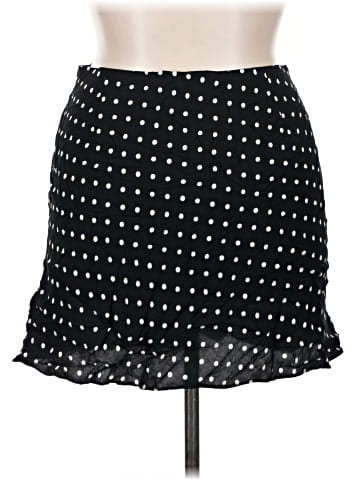 Madewell Mini Slip Skirt in Polka Dot (view 2)