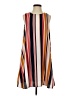 Halogen 100% Polyester Stripes Multi Color Orange Casual Dress Size M (petite) - photo 1