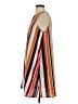 Halogen 100% Polyester Stripes Multi Color Orange Casual Dress Size M (petite) - photo 5