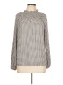 Ann Taylor LOFT Outlet Houndstooth Gray Long Sleeve Blouse Size L - photo 1