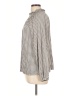 Ann Taylor LOFT Outlet Houndstooth Gray Long Sleeve Blouse Size L - photo 5